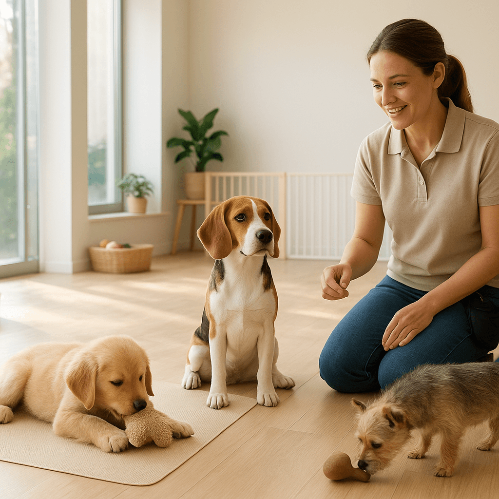 Helle, ruhige Hundetagesbetreuung mit Betreuungsperson